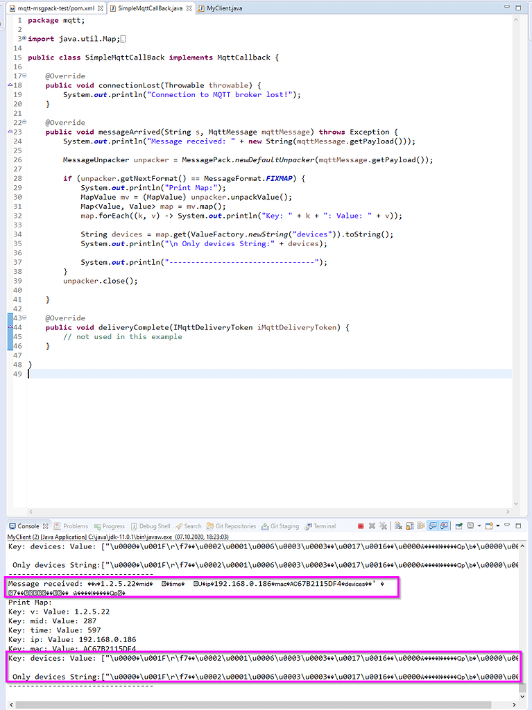 JAVA: Encode Beacon MessagePack form MQTT via AB BLE Gateway 4.0 - BLE ...